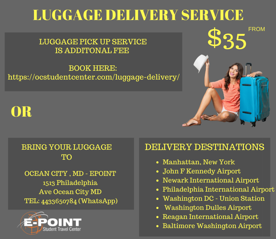 Luggage Delivery Service EPoint Student Travel Center in Ocean City